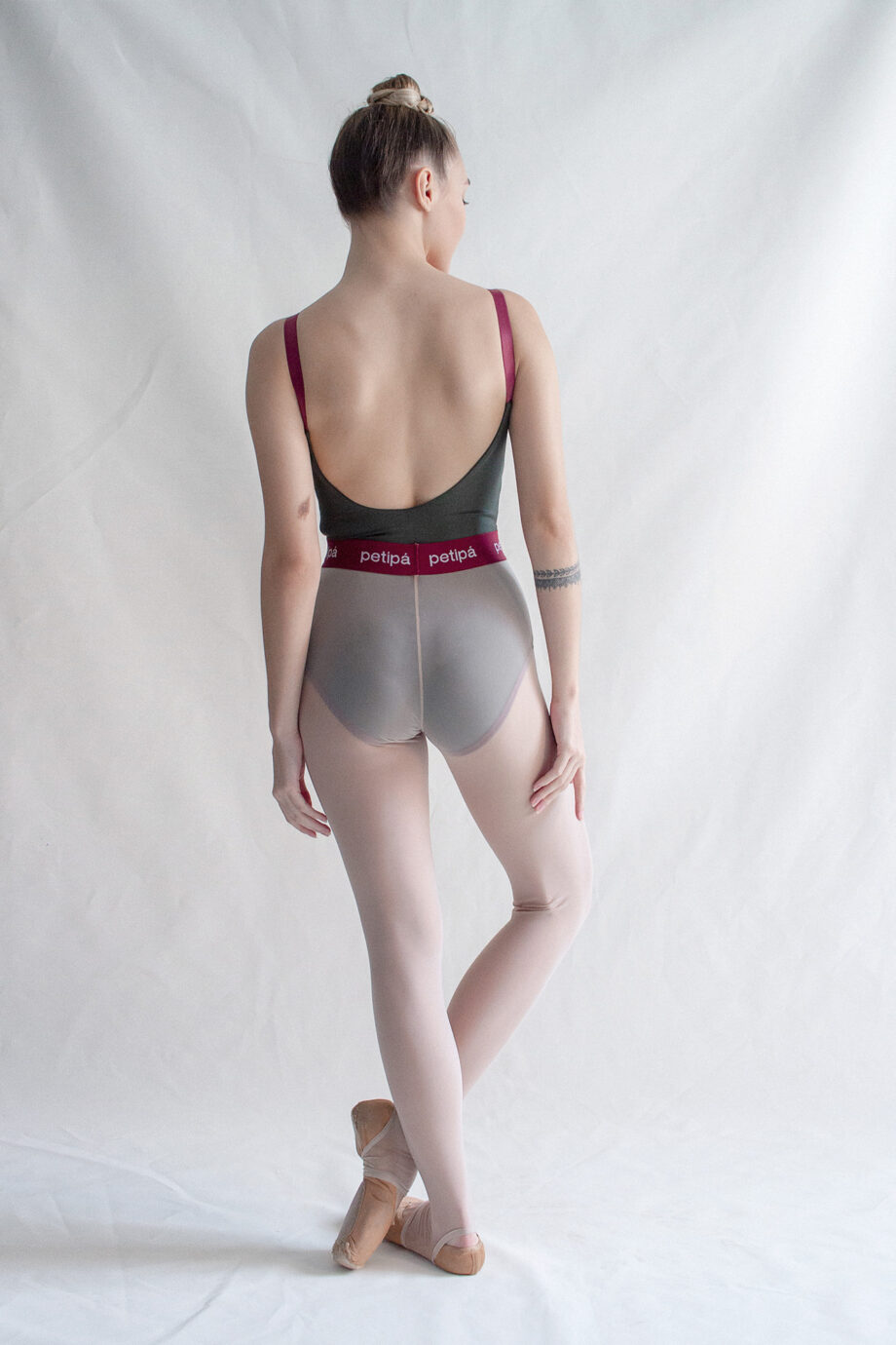 Meia-Calça em tule elástico com cós Petipá Nude