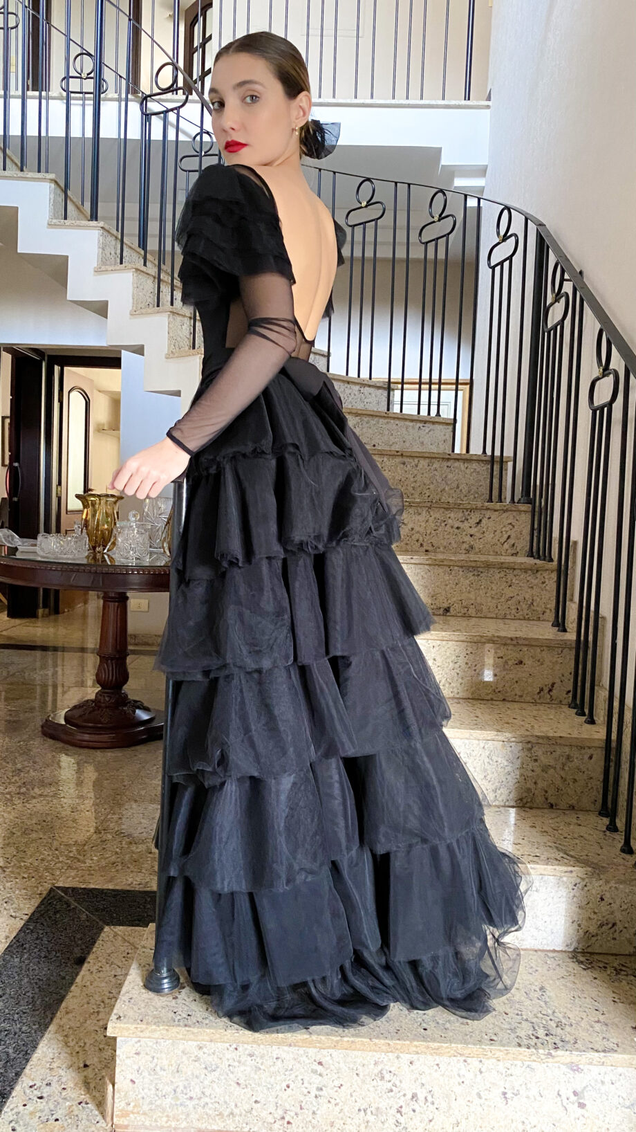 Vestido Festa Belle Époque Preto Petipá