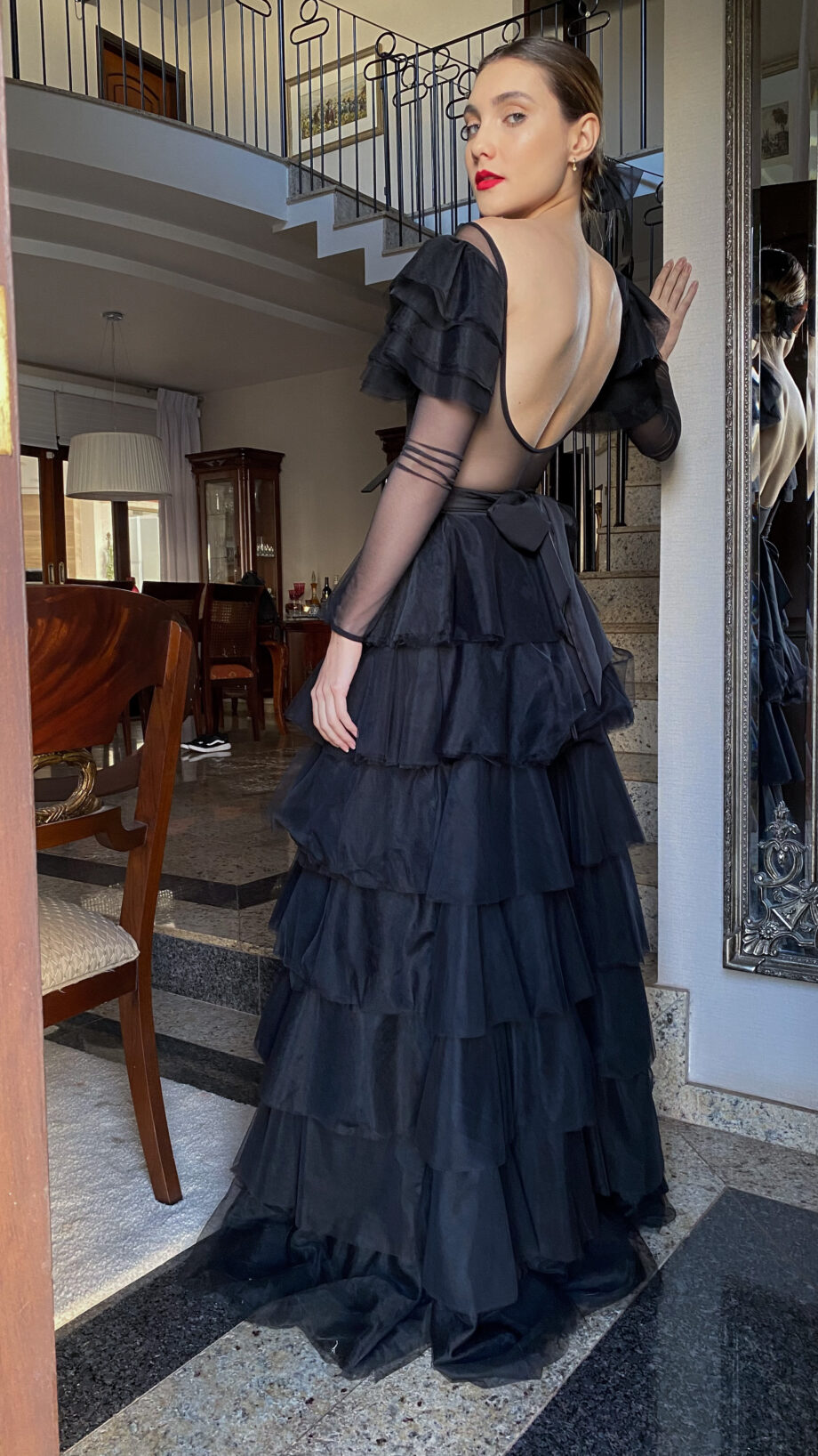 Vestido Festa Belle Époque Preto Petipá