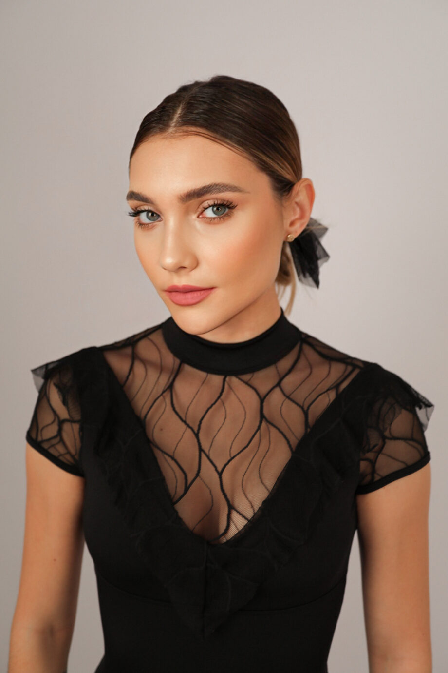 Collant Flower Renda Preto Petipá