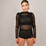 Blusa Renda Romantic Preto