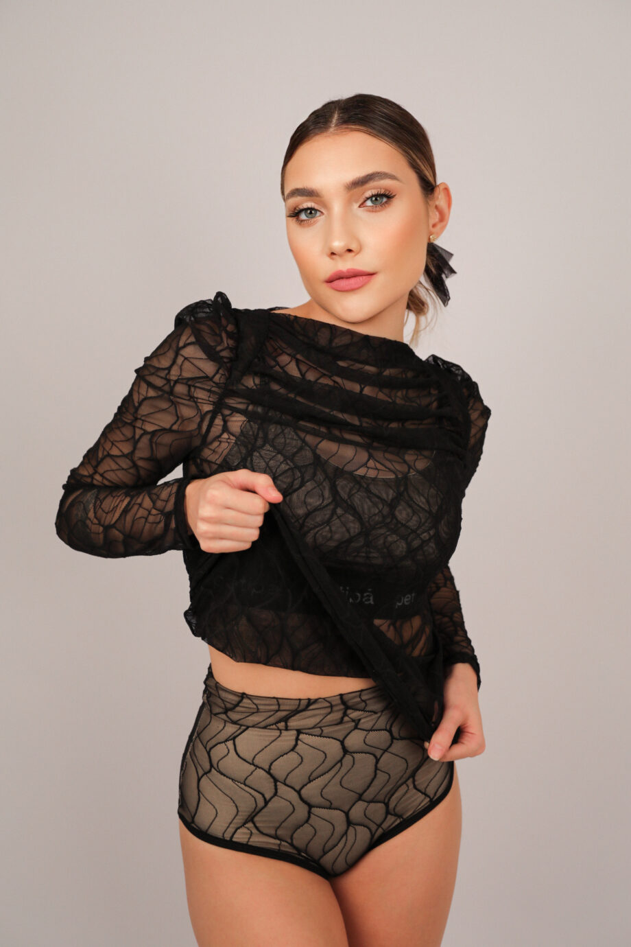 Blusa Renda Romantic Preto