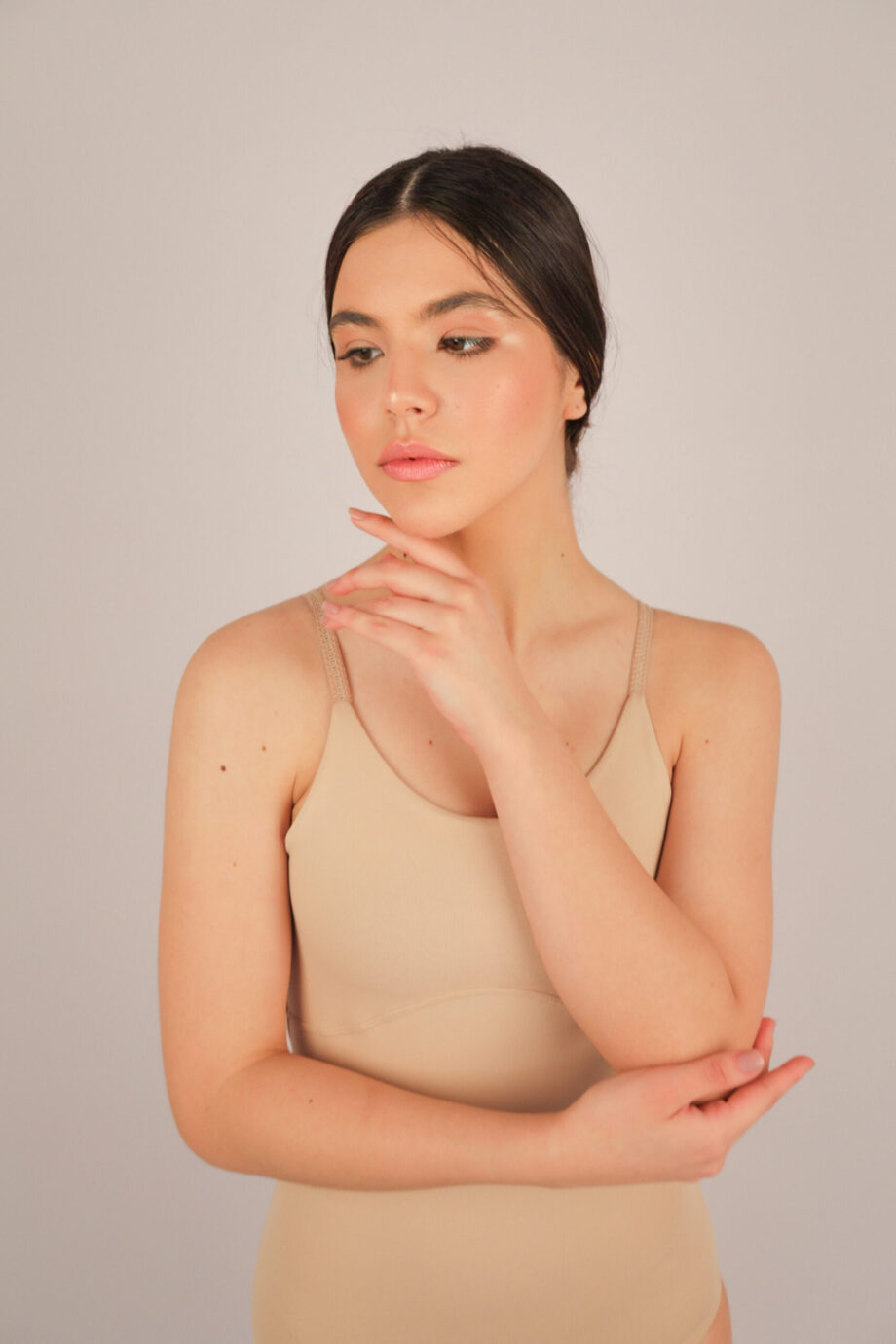 Body Collant Début Média Compressão Petipá Nude