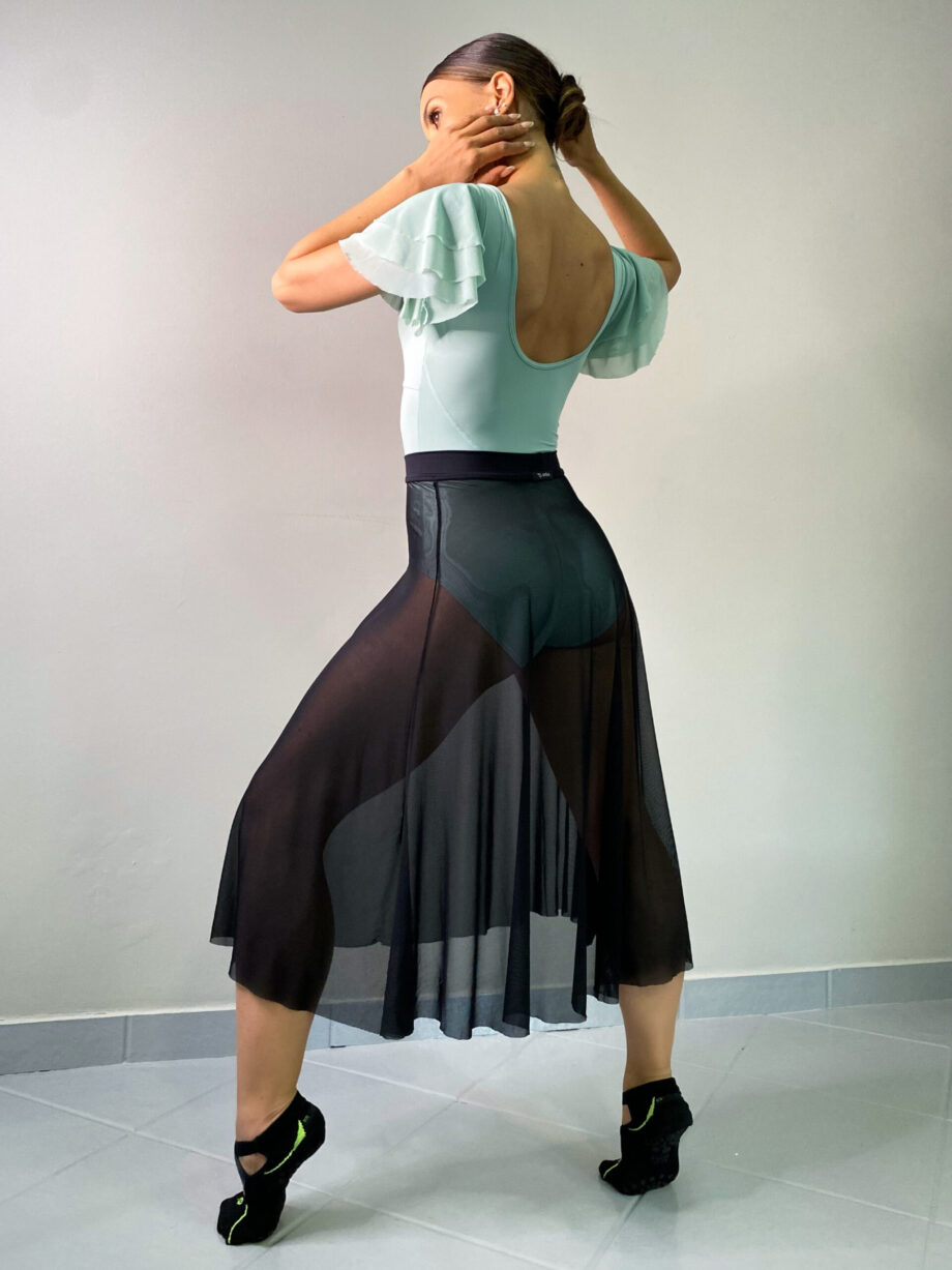 Saia Midi Elastic Petipá Preto