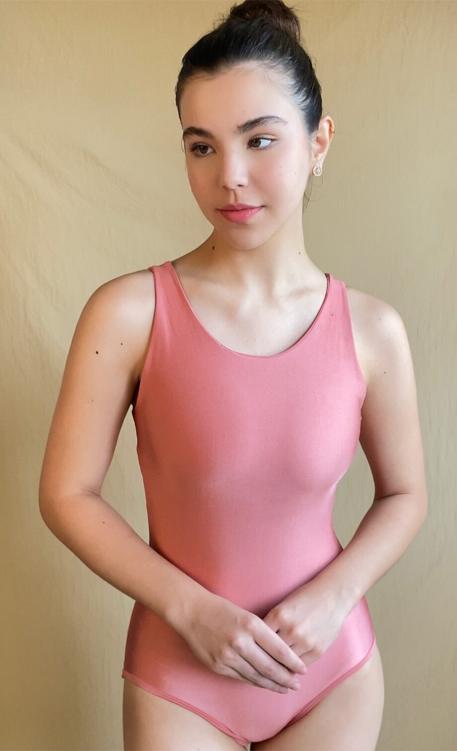 Body Collant Twist Média Compressão Petipá Rose Gold
