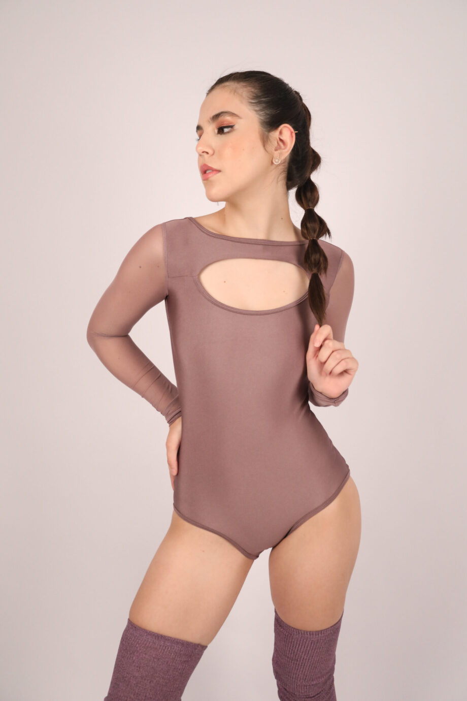 Body Collant Wide Média Compressão Petipá Lavanda