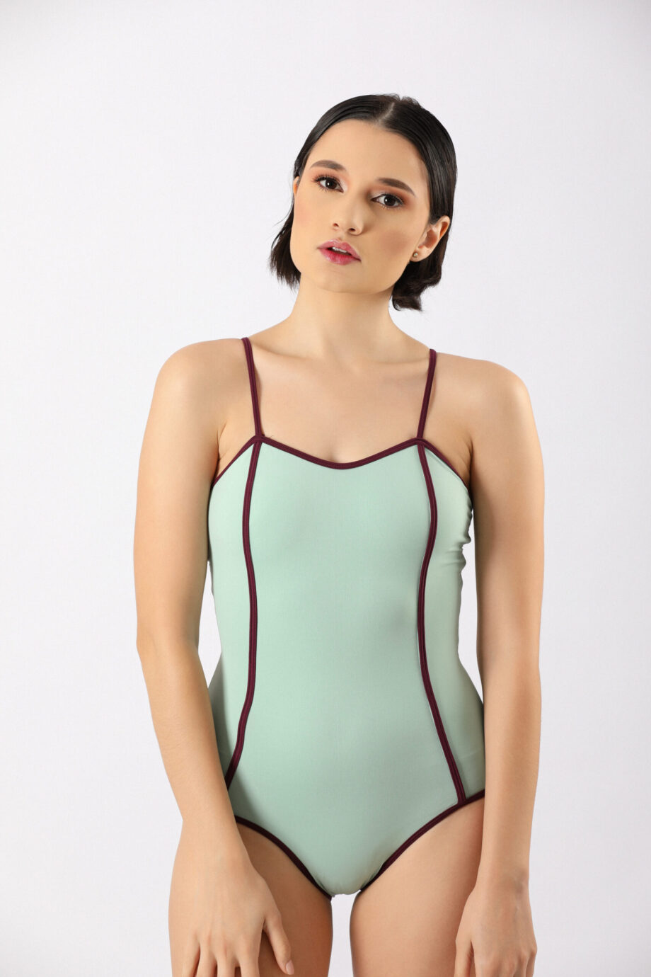 Body Collant One Two Média Compressão Petipá Verde Água