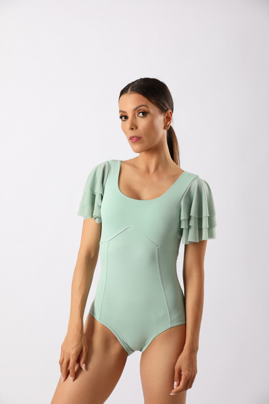 Body Collant Clarke Média Compressão Petipá Verde Água